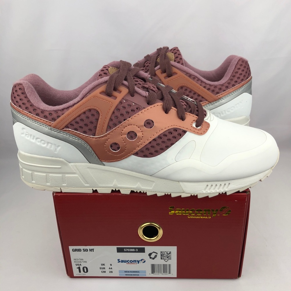 Saucony grid sd ht size 10 men’s red tan rose gold